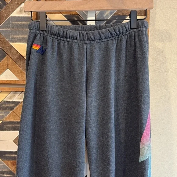 Aviator Nation Bolt Sweatpants Joggers Grey Small - Picture 2 of 8